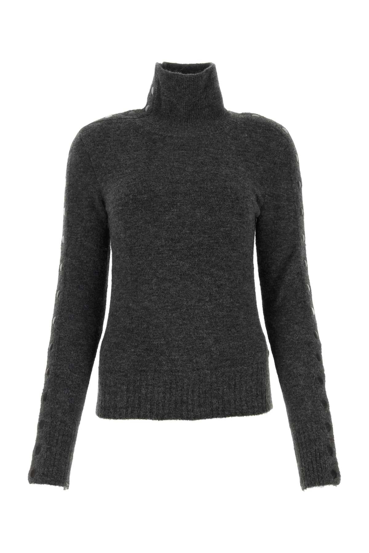 Isabel Marant Women Anthracite Nylon Blend Malo Sweater by Luosophy