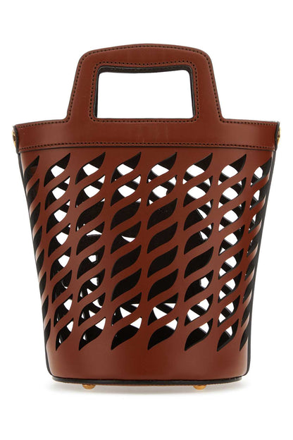 Etro Women Brown Leather Coffa Bucket Bag by Luosophy
