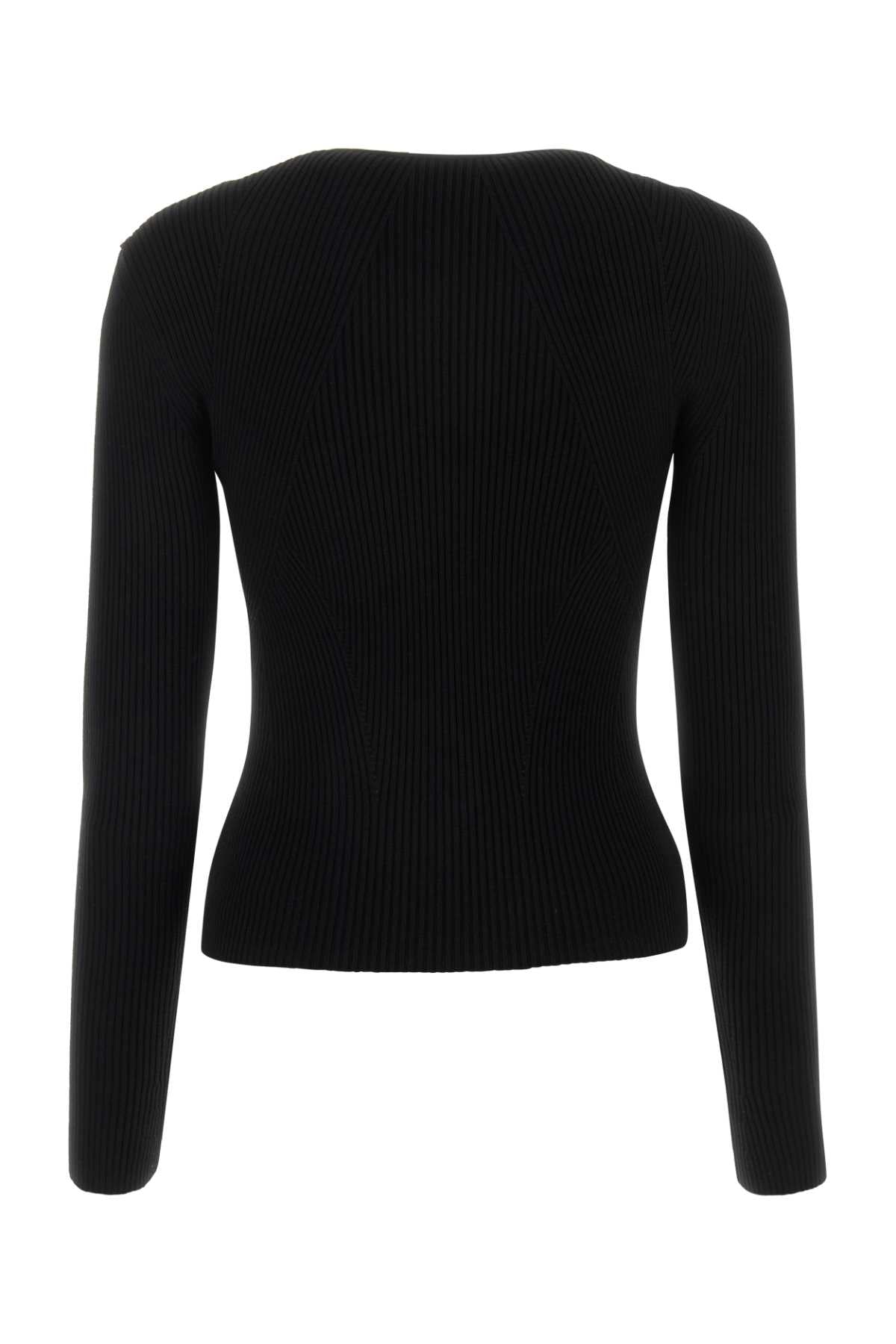 Alexander Mcqueen Women Black Wool Blend Sweater by Luosophy