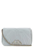 Alexander Mcqueen Women Powder Blue Leather Small Seal Shoulder Bag by Luosophy