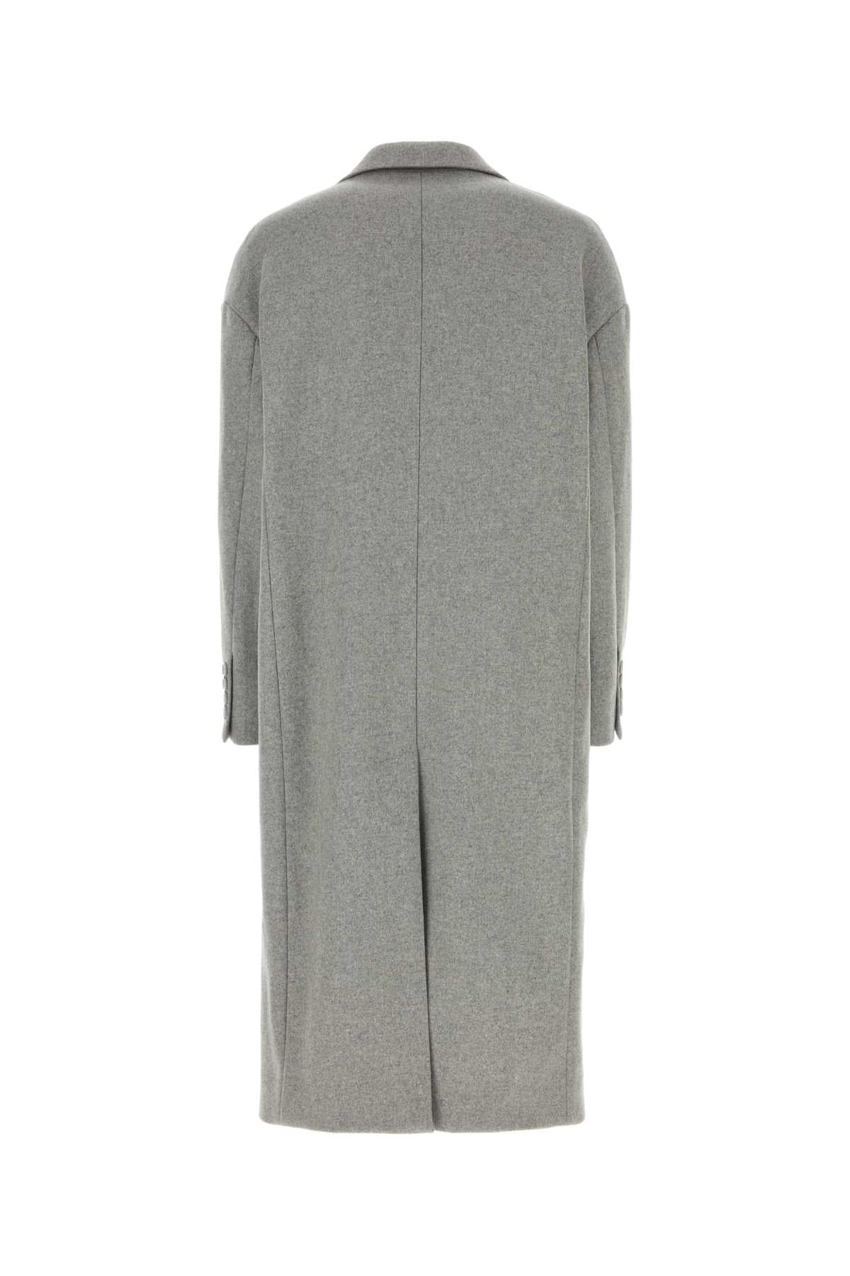 Dolce &amp; Gabbana Men Grey Wool Blend Coat by Luosophy