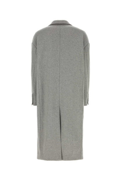 Dolce &amp; Gabbana Men Grey Wool Blend Coat by Luosophy