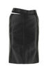 Fendi Women Black Leather Skirt by Luosophy