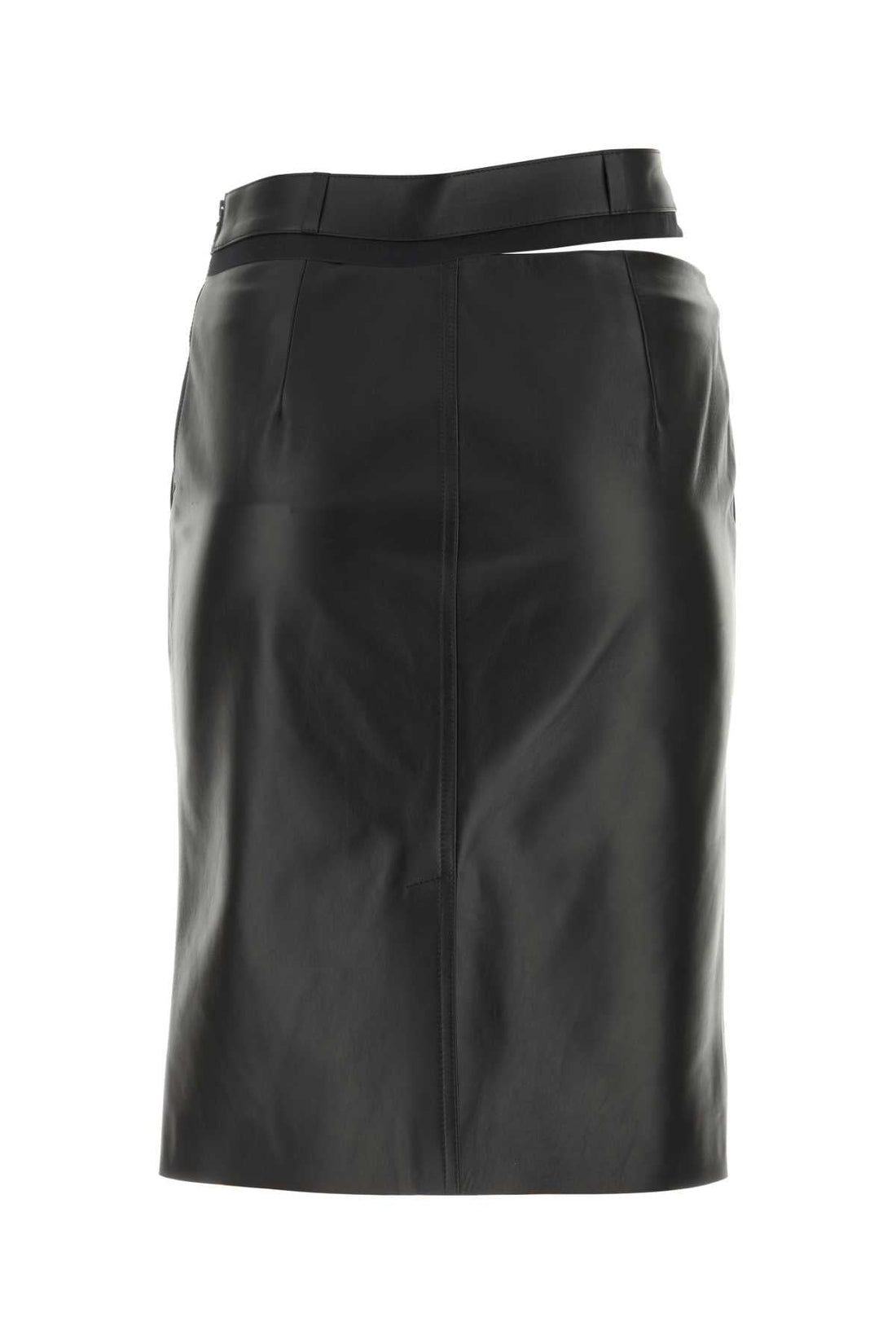 Fendi Women Black Leather Skirt by Luosophy
