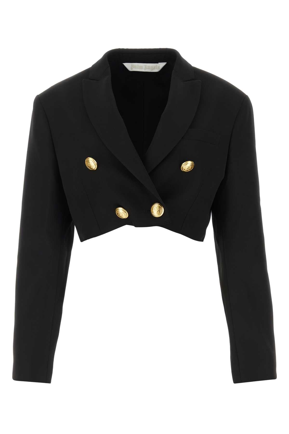 Palm Angels Women Black Polyester Blend Boyfriend Blazer by Luosophy