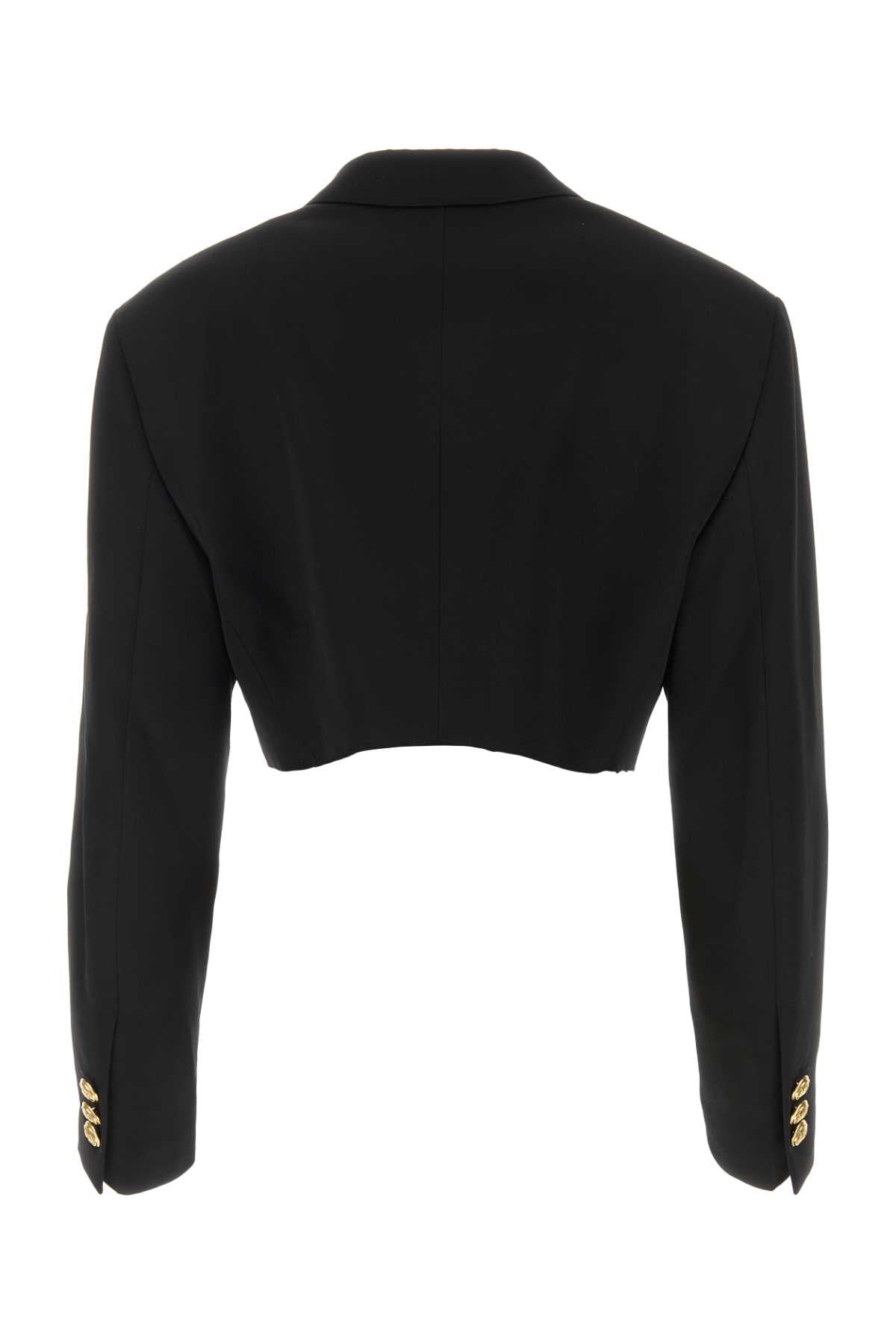 Palm Angels Women Black Polyester Blend Boyfriend Blazer by Luosophy