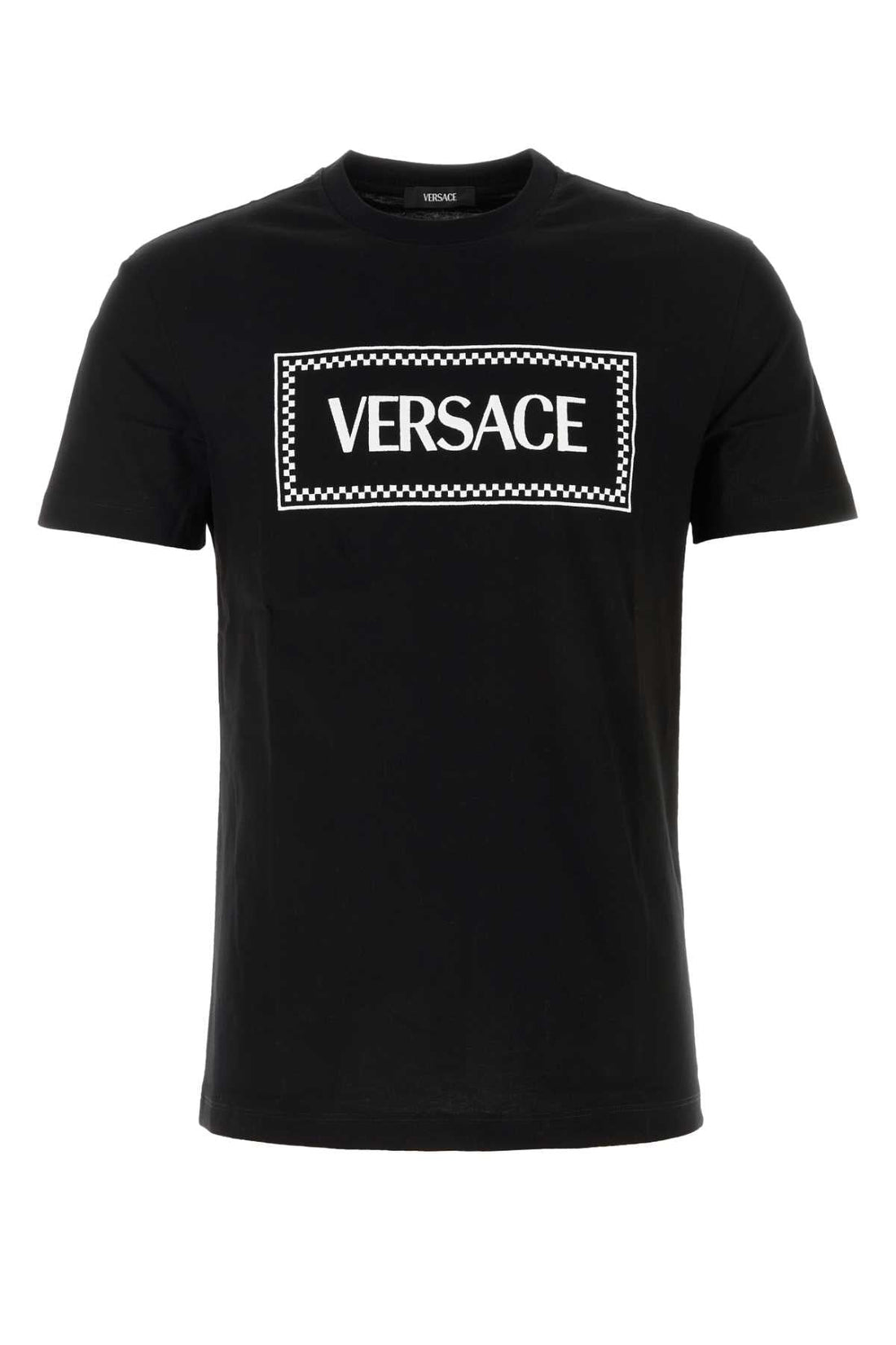 Versace Men Black Cotton T-Shirt by Luosophy