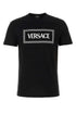Versace Men Black Cotton T-Shirt by Luosophy