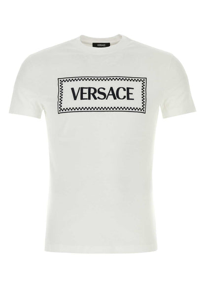Versace Men White Cotton T-Shirt by Luosophy