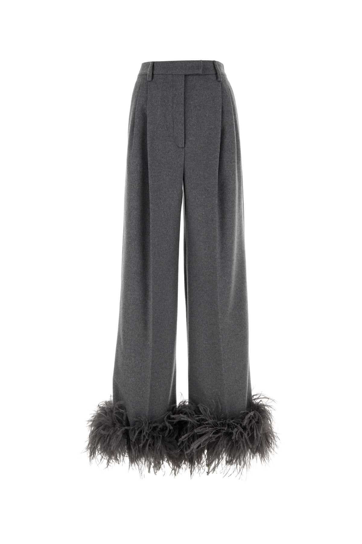 Prada Women Grey Cashmere Wide-Leg Pant by Luosophy