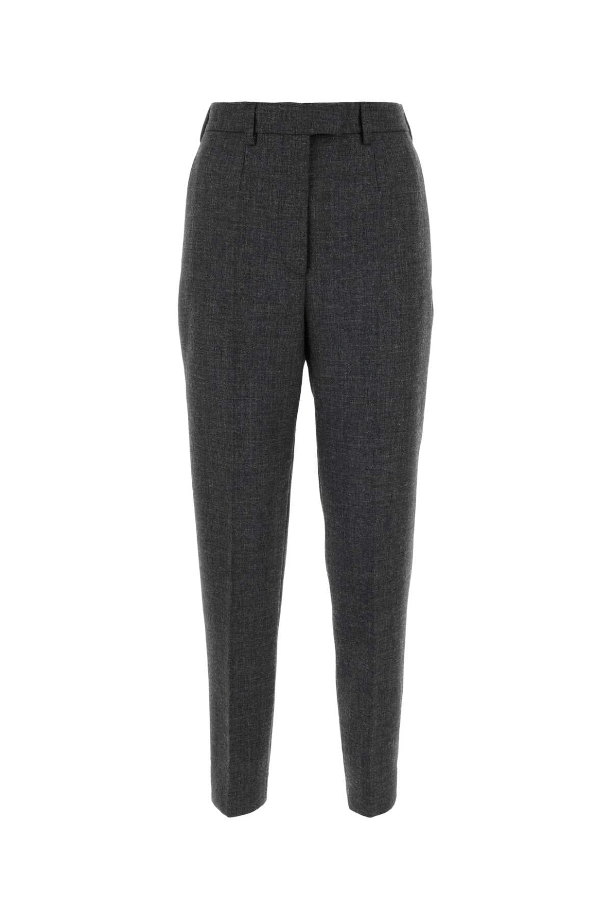 Prada Women Dark Grey Wool Pant by Luosophy
