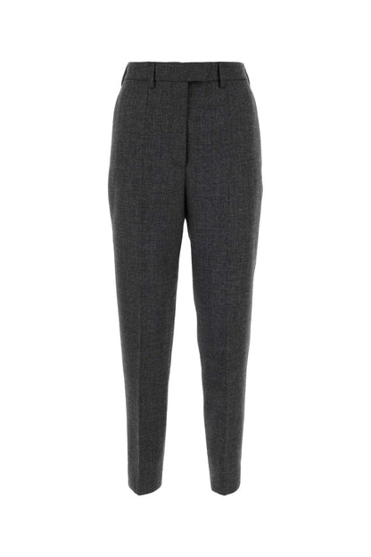 Prada Women Dark Grey Wool Pant by Luosophy