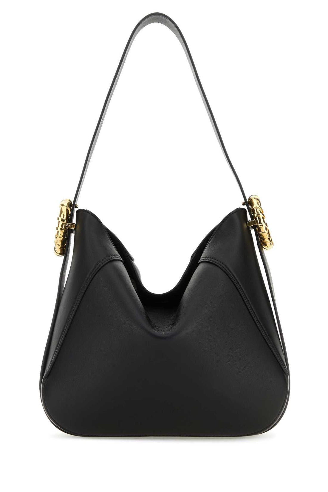 Lanvin Women Black Leather Melodie Shoulder Bag by Luosophy