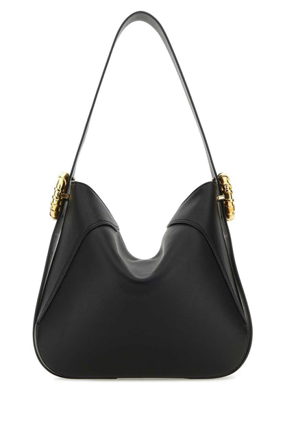 Lanvin Women Black Leather Melodie Shoulder Bag by Luosophy
