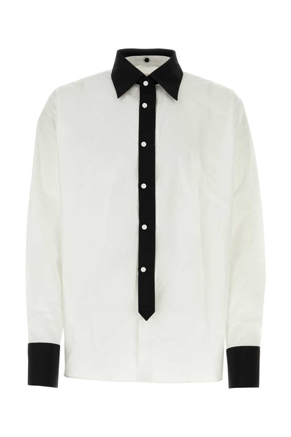 Prada Men White Poplin Oversize Shirt by Luosophy
