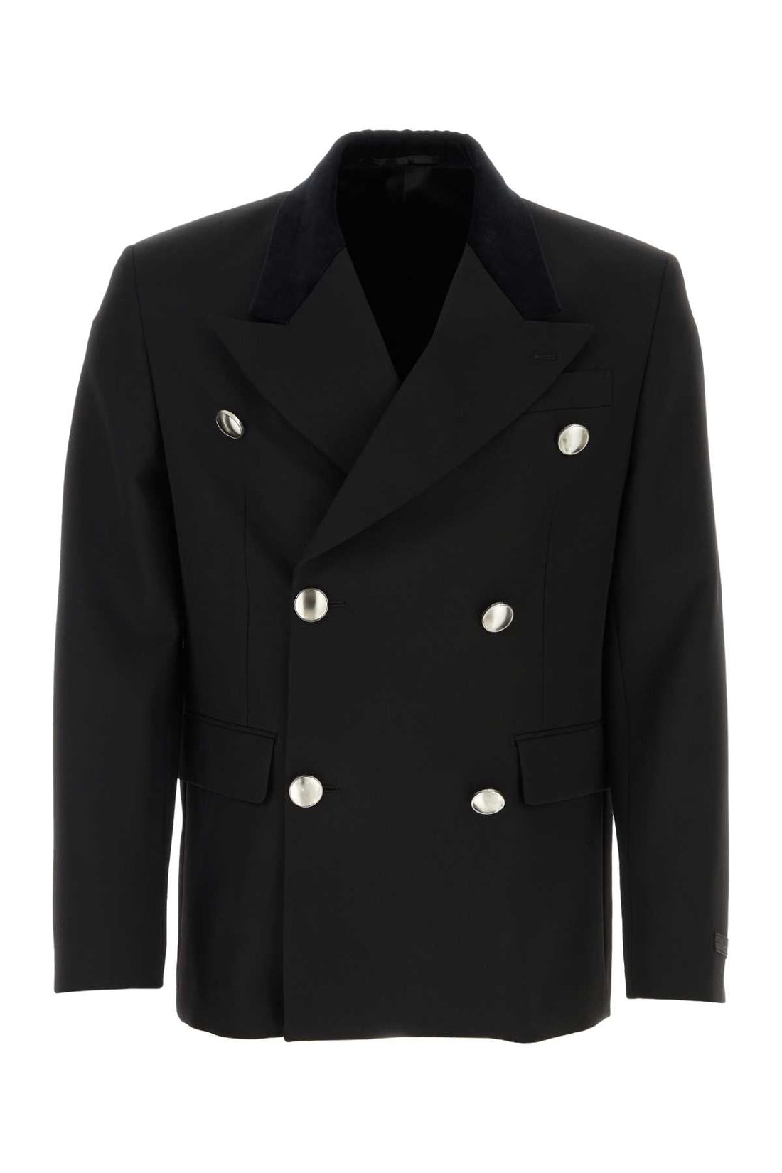 Prada Men Black Wool Blazer by Luosophy