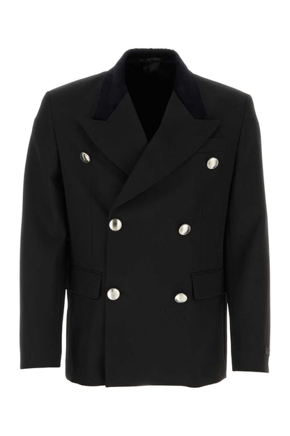 Prada Men Black Wool Blazer by Luosophy