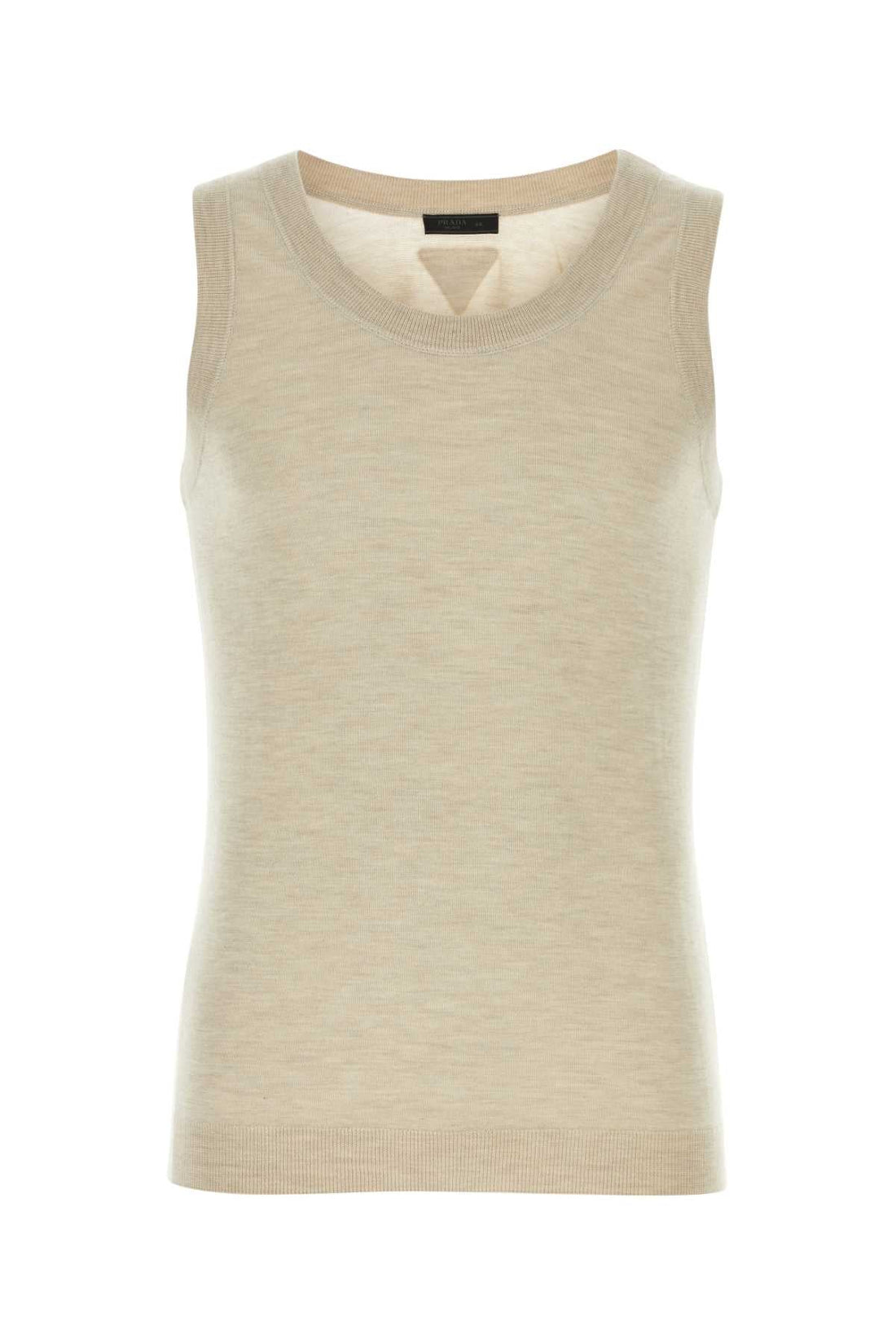 Prada Men Melange Sand Cashmere Tank Top by Luosophy