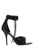 Balenciaga Women Black Leather Cagole Sandals by Luosophy