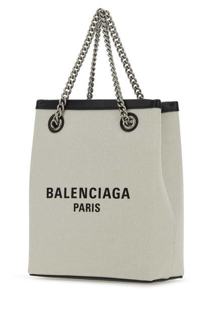 Balenciaga Women Sand Canvas Duty Free Handbag by Luosophy