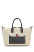 Thom Browne Women Sand Canvas Duffle Small Handbag by Luosophy