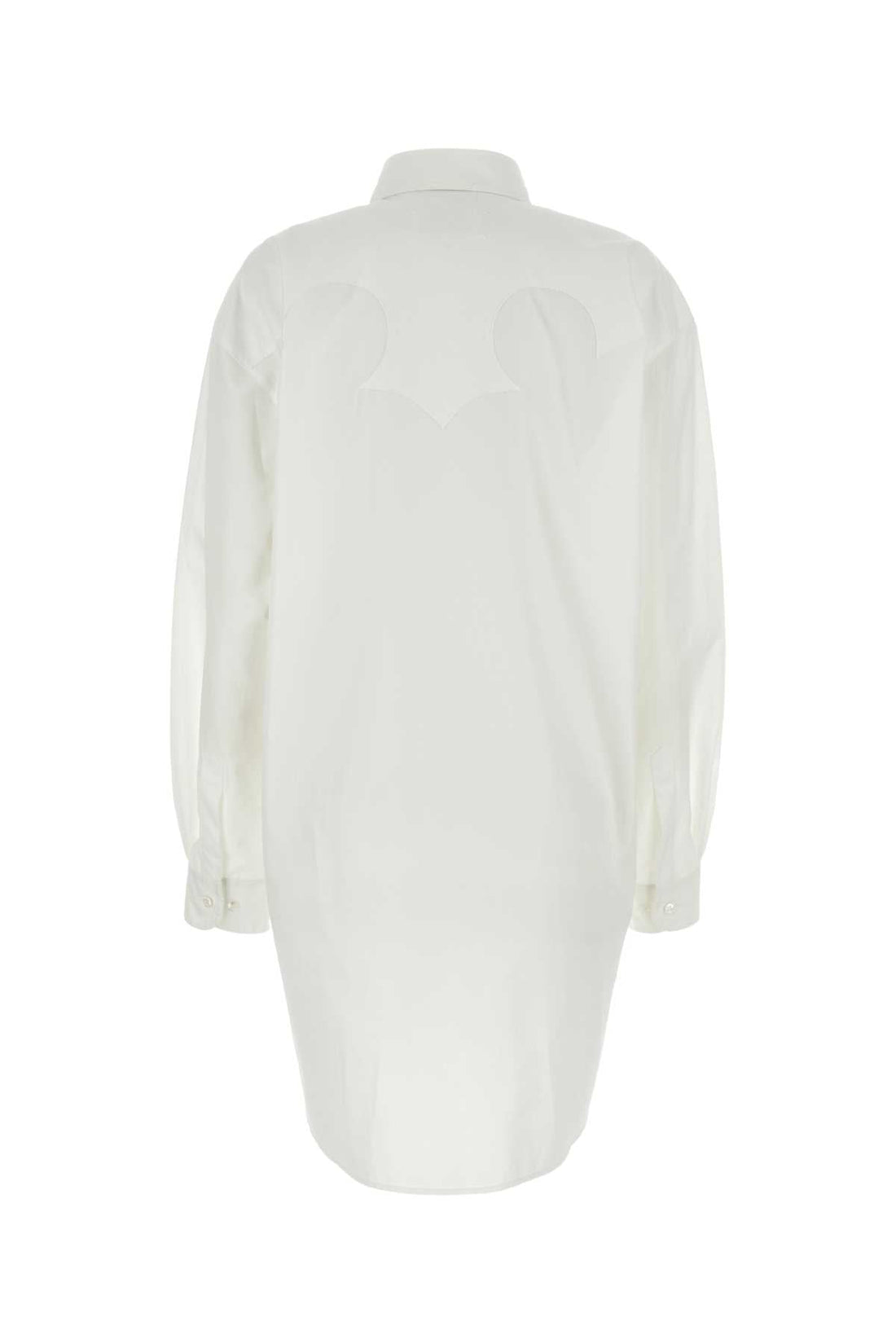 Maison Margiela Women White Poplin Shirt Mini Dress by Luosophy