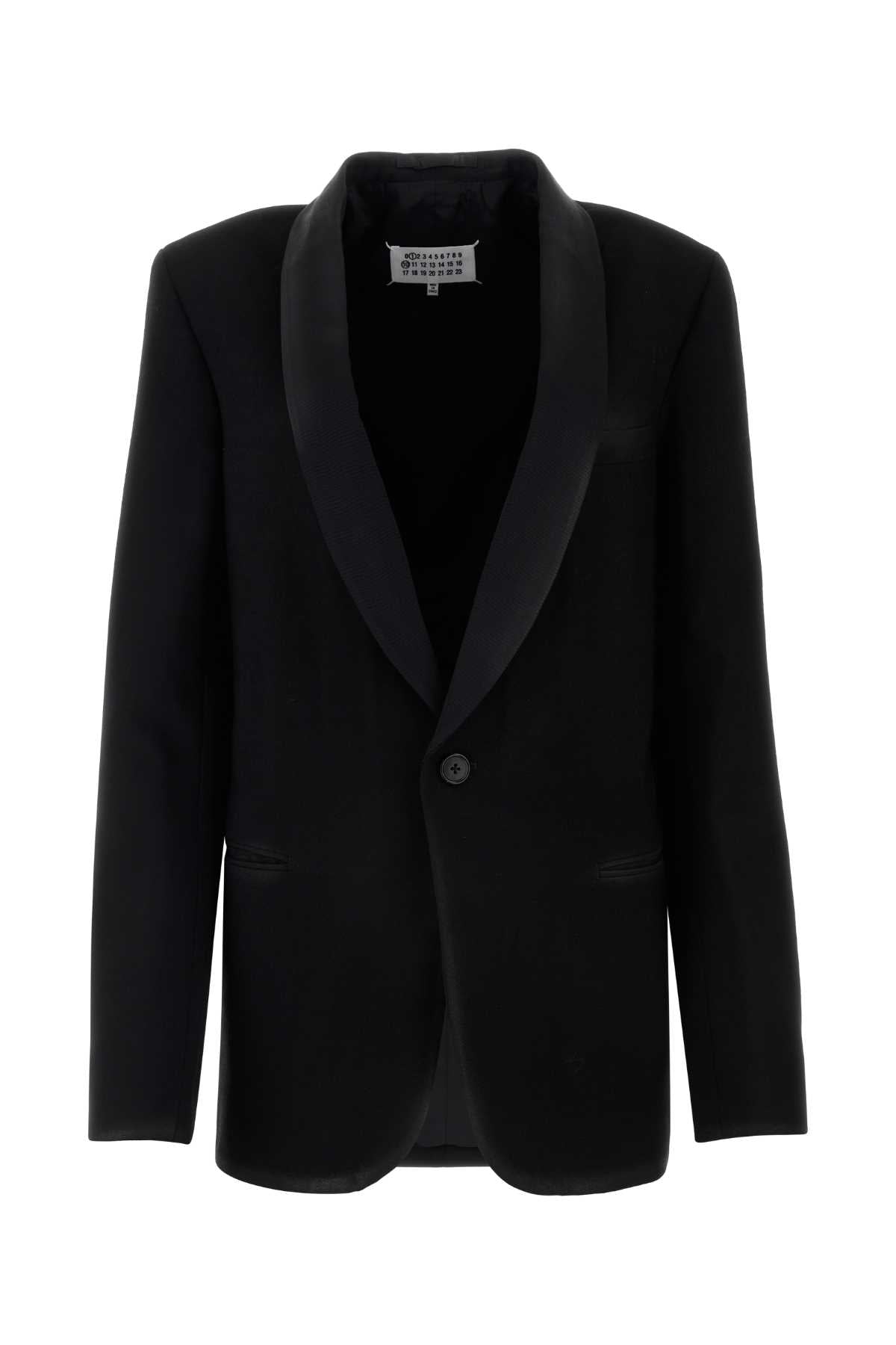 Maison Margiela Women Black Gabardine Blazer by Luosophy