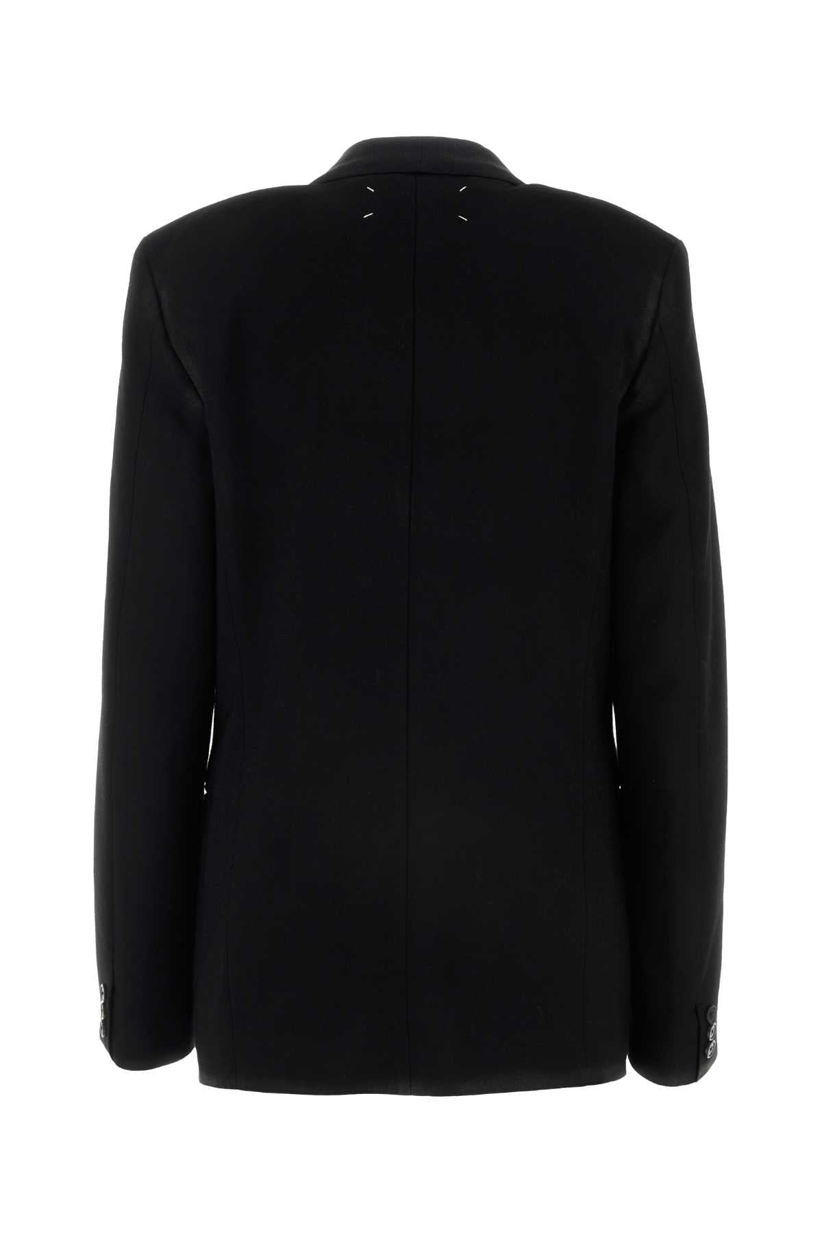 Maison Margiela Women Black Gabardine Blazer by Luosophy