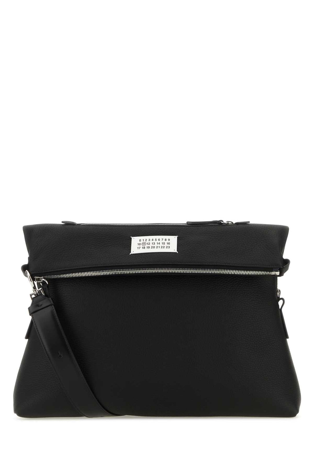 Maison Margiela Men Black Leather Crossbody Bag by Luosophy