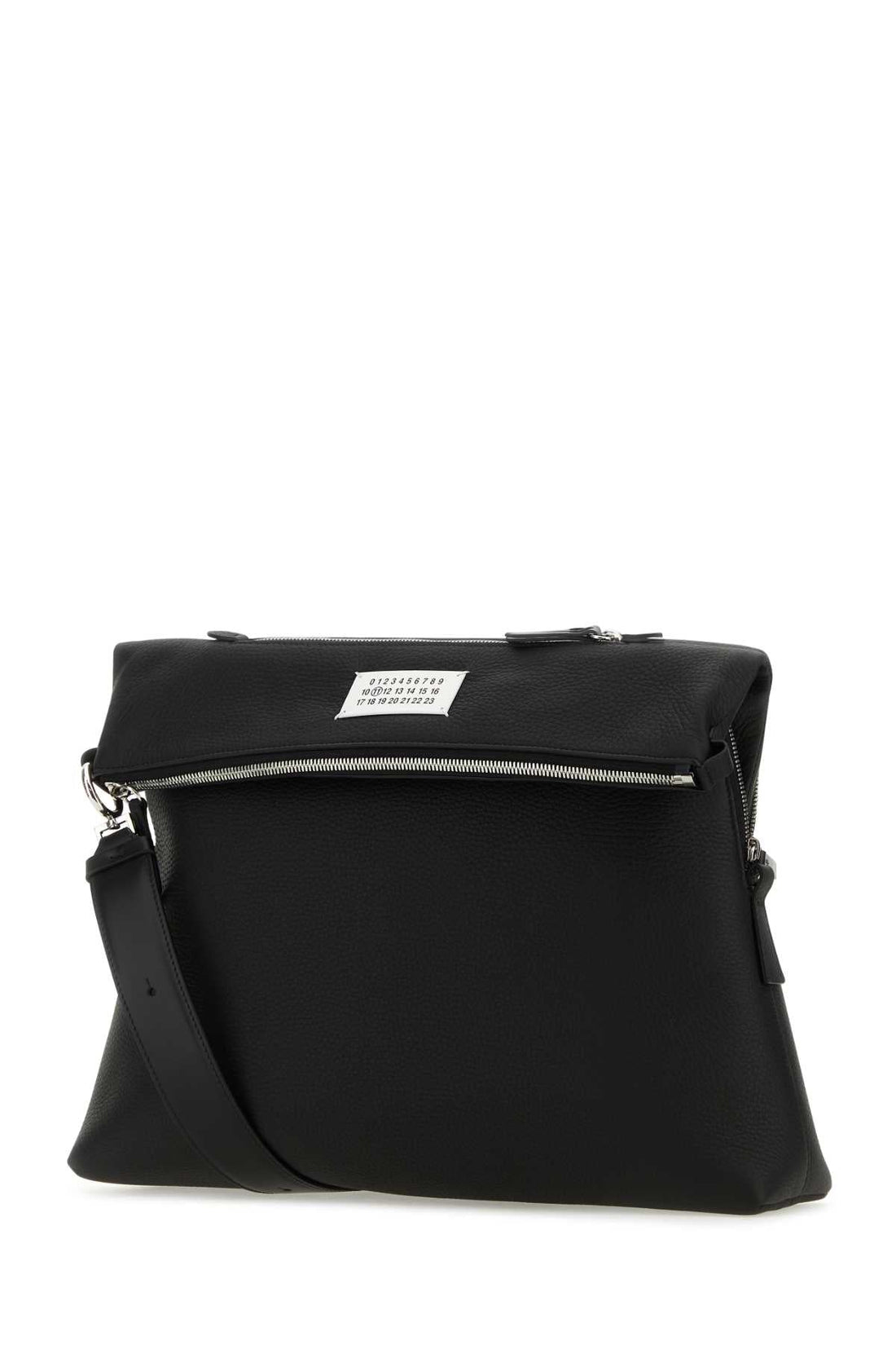 Maison Margiela Men Black Leather Crossbody Bag by Luosophy