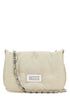 Maison Margiela Women Chalk Nappa Leather Small Glam Slam Flap Crossbody Bag by Luosophy