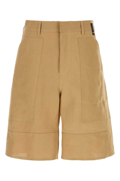 Fendi Men Camel Paper Bermuda Shorts by Luosophy