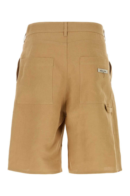 Fendi Men Camel Paper Bermuda Shorts by Luosophy