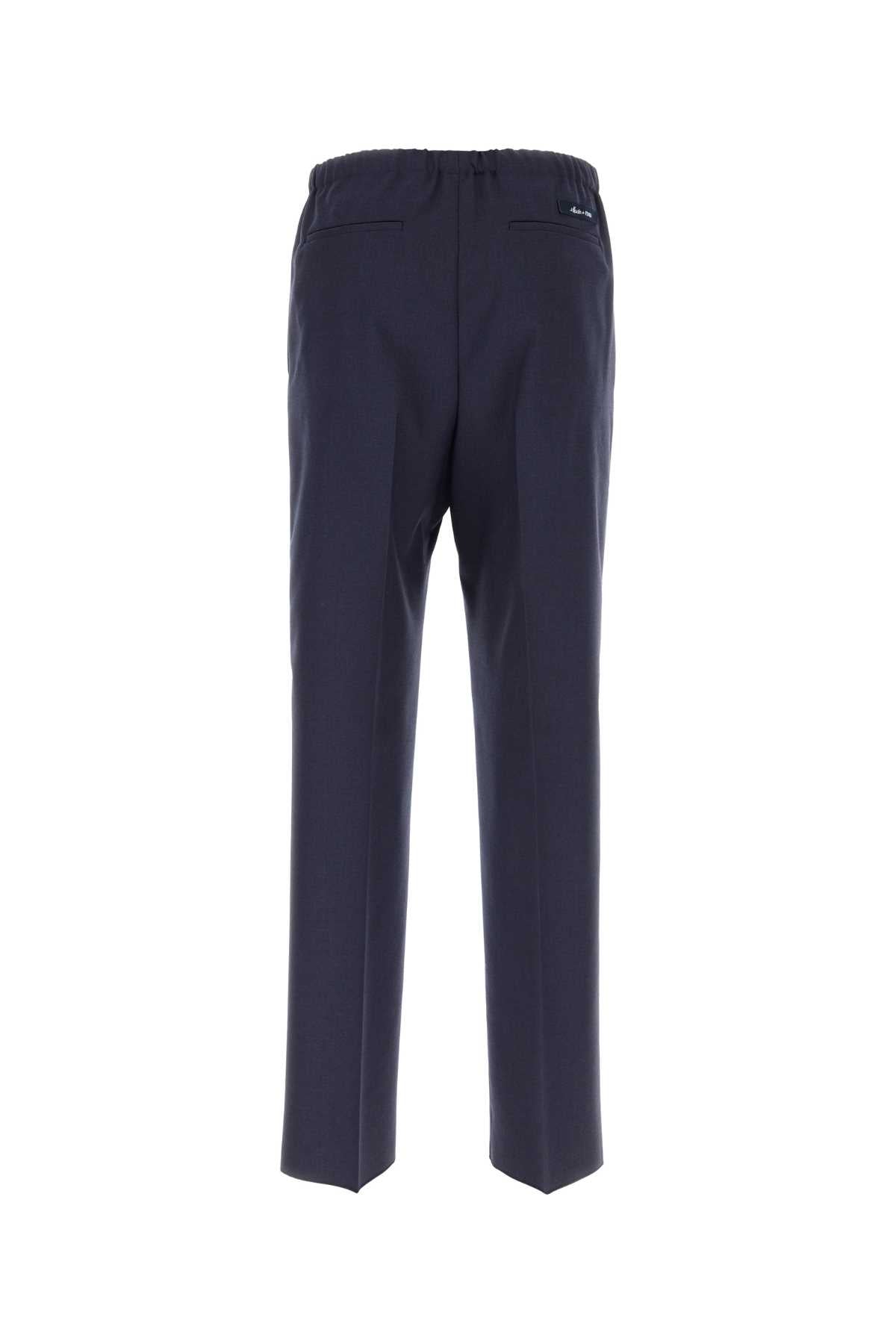 Fendi Men Blue Wool Pant by Luosophy