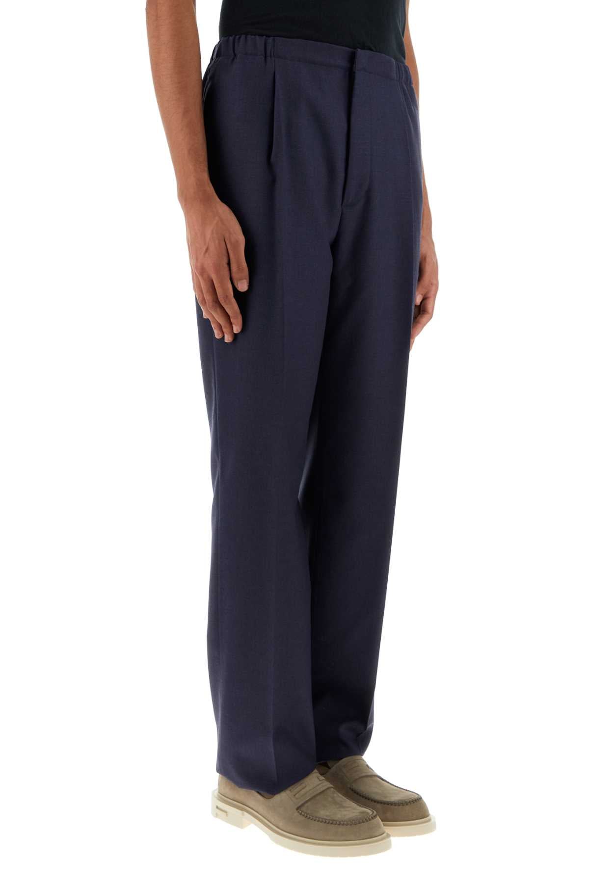 Fendi Men Blue Wool Pant by Luosophy