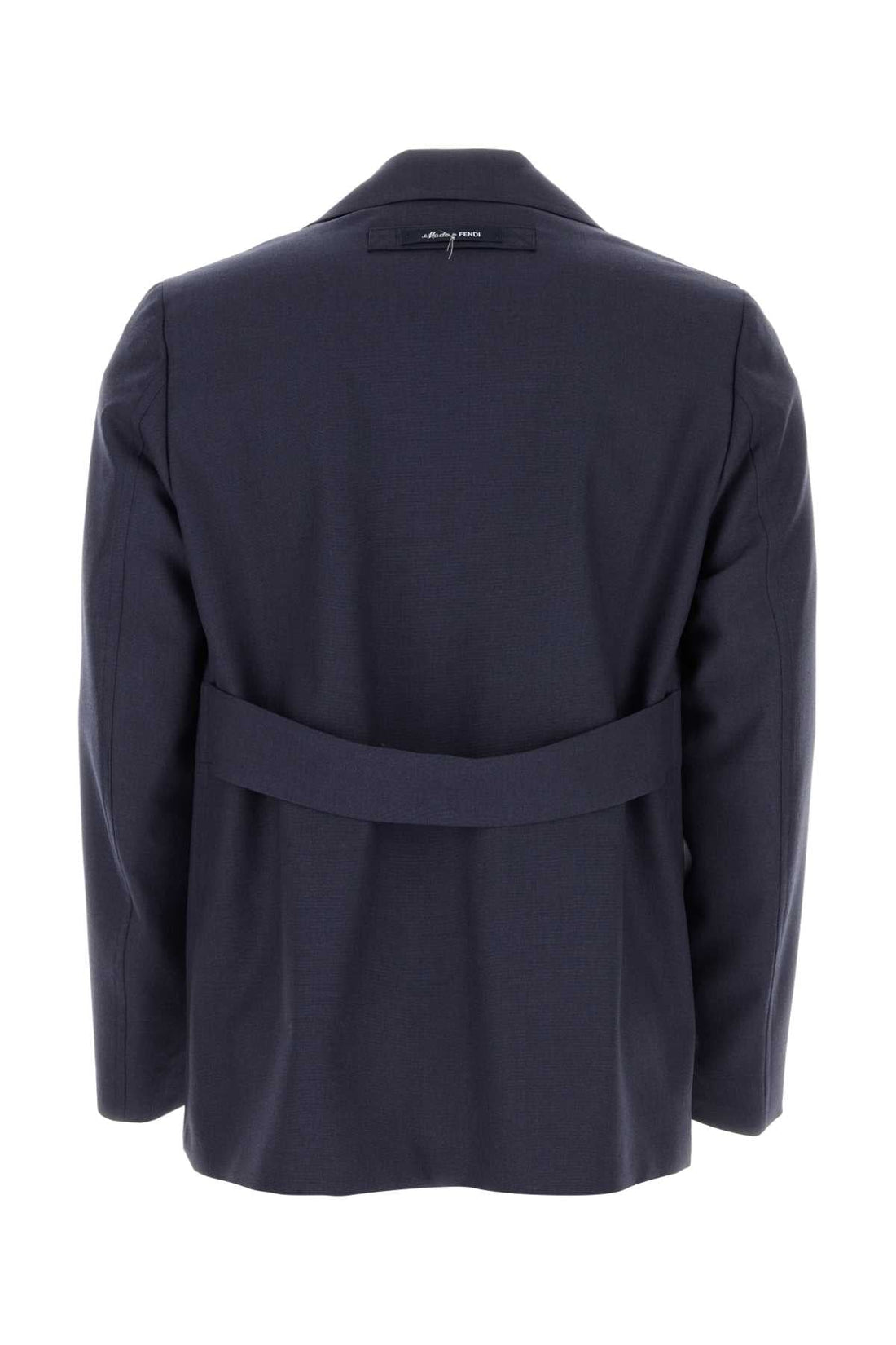 Fendi Men Blue Wool Blazer by Luosophy