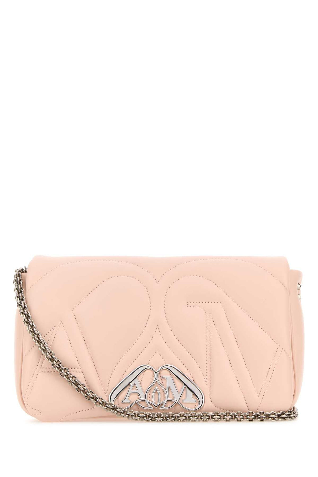 Alexander Mcqueen Women Pink Leather Small Seal Shoulder Bag by Luosophy