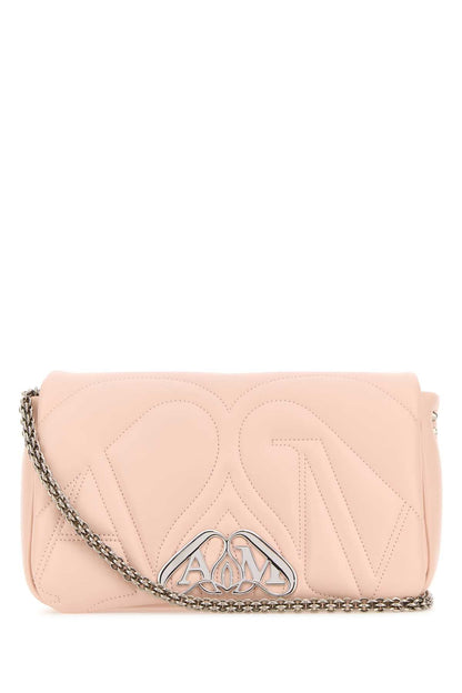 Alexander Mcqueen Women Pink Leather Small Seal Shoulder Bag by Luosophy