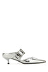 Alexander Mcqueen Women Silver Leather Punk Pumps by Luosophy