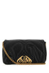 Alexander Mcqueen Women Black Leather Small Seal Shoulder Bag by Luosophy