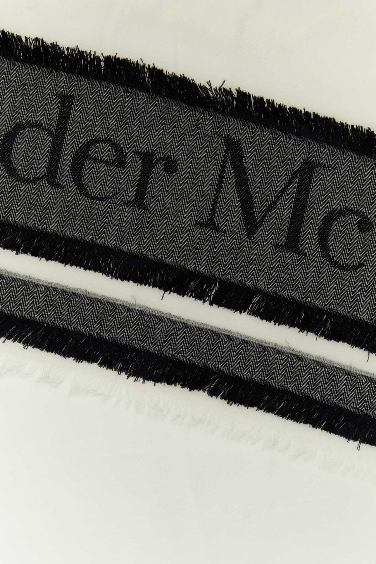 Alexander Mcqueen Women Ivory Wool Blend Foulard by Luosophy