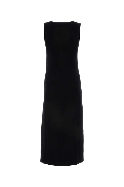 Jil Sander Women Black Stretch Cotton Blend Dress by Luosophy