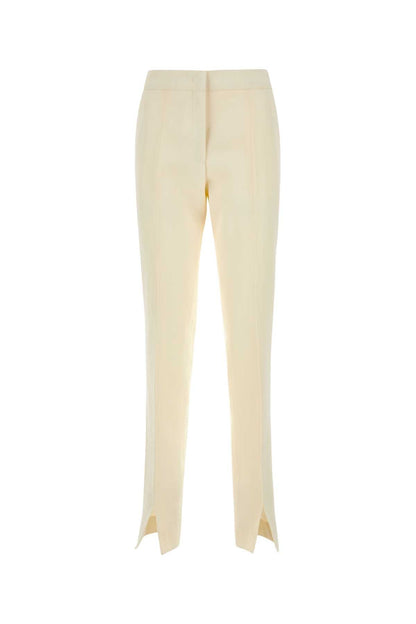 Jil Sander Women Ivory Viscose Blend Pant by Luosophy