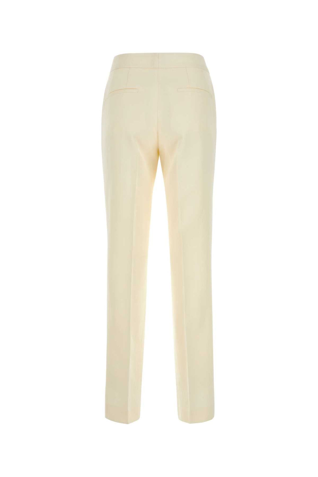 Jil Sander Women Ivory Viscose Blend Pant by Luosophy