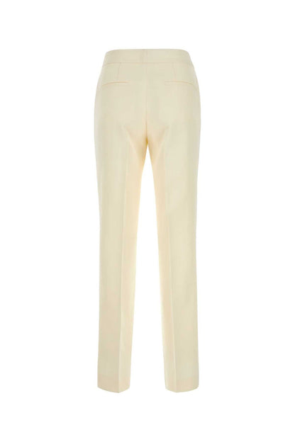 Jil Sander Women Ivory Viscose Blend Pant by Luosophy