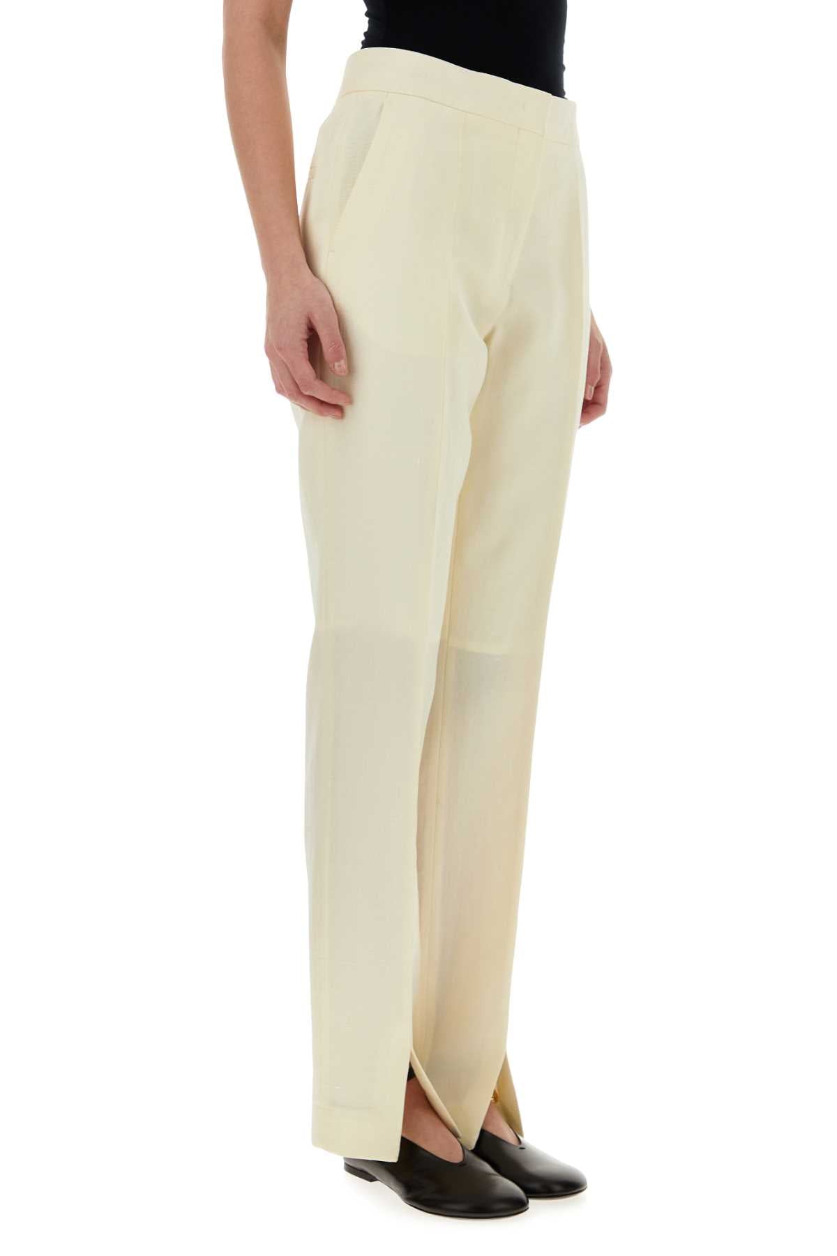 Jil Sander Women Ivory Viscose Blend Pant by Luosophy