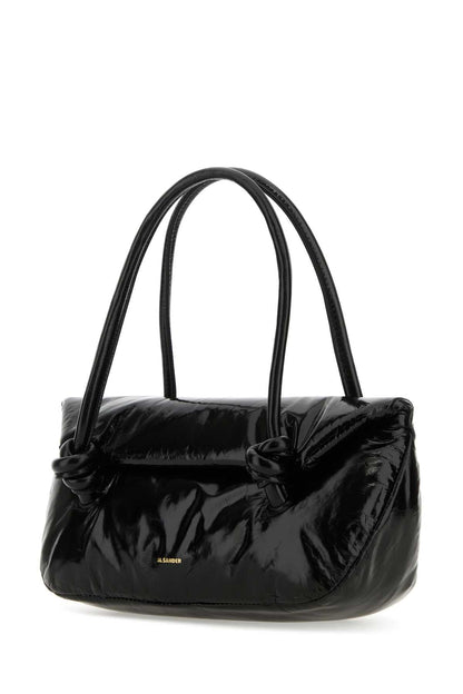 Jil Sander Women Black Leather Small Knot Handle Handbag by Luosophy