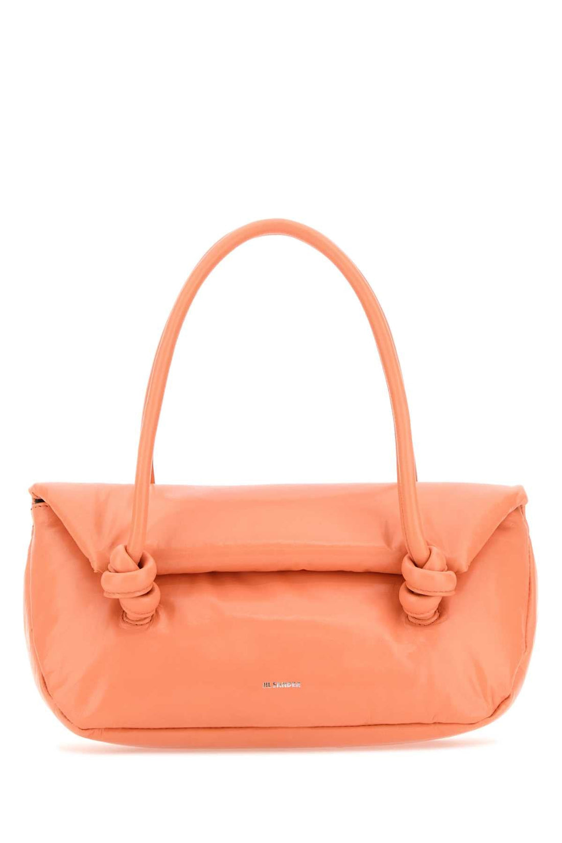 Jil Sander Women Peach Leather Small Knot Handle Handbag by Luosophy
