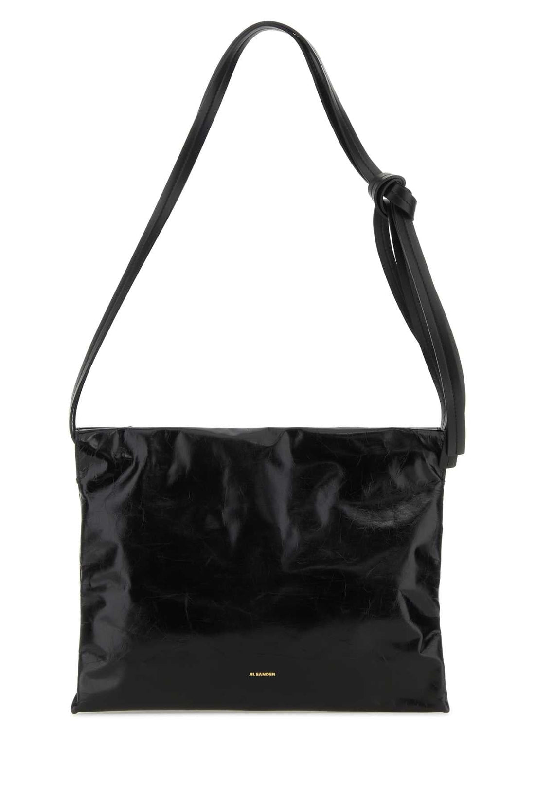 Jil Sander Women Black Leather Cushion Crossbody Bag by Luosophy