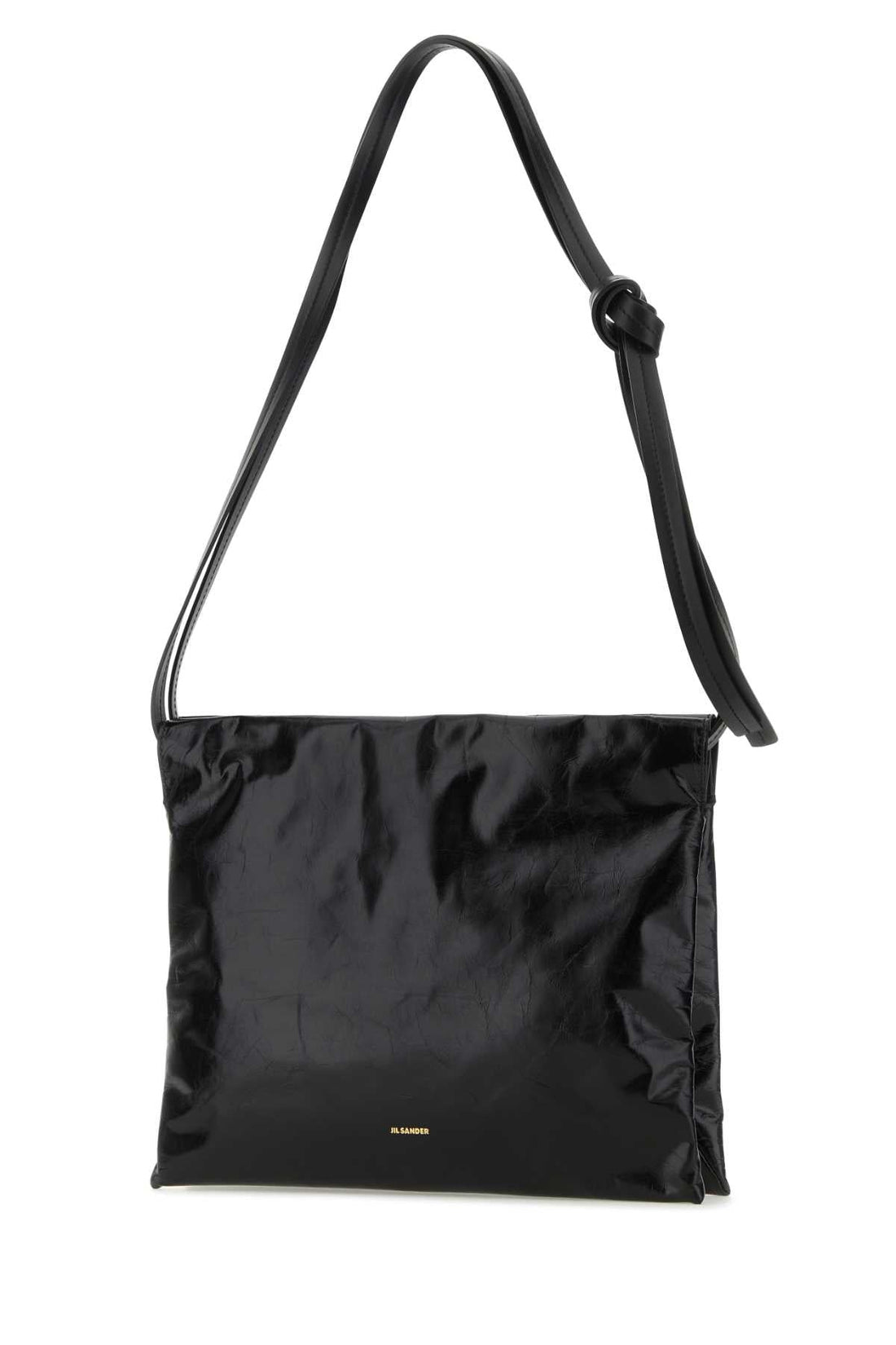 Jil Sander Women Black Leather Cushion Crossbody Bag by Luosophy